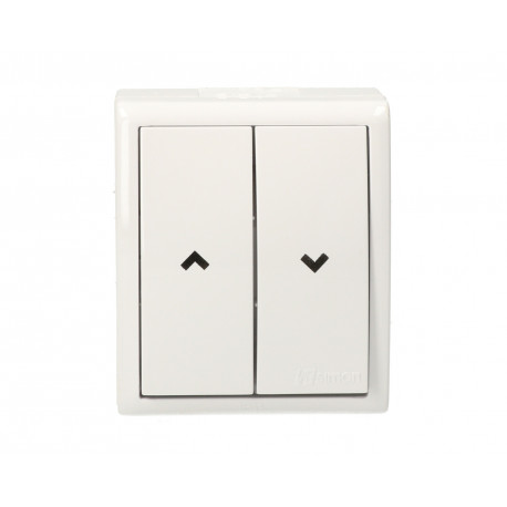 Aquarius Przycisk żaluzjowy hermetyczne 2-bieg AQZ1/11 biały SIMON