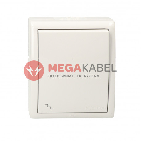 Aquarius łącznik schodowy bryzgoszczelny IP54 AQW6/11 biały SIMON