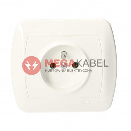 Akord Gniazdo 1-krotne z uziemieniem AGZ1e/11 biały SIMON