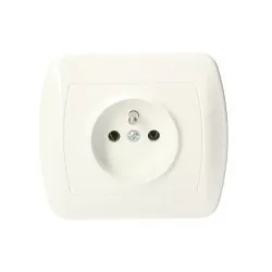 Akord Gniazdo 1-krotne z uziemieniem AGZ1e/11 biały SIMON