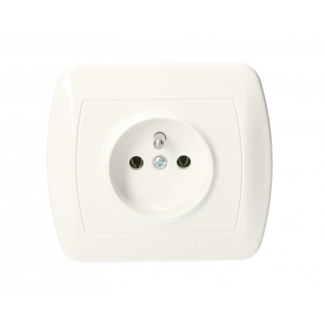 Akord Gniazdo 1-krotne z uziemieniem AGZ1e/11 biały SIMON