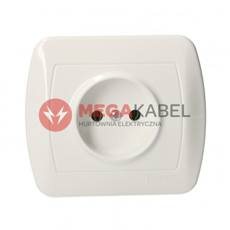 Akord gniazdo 1-krotne bez uziemienia AG1e/11 biały SIMON