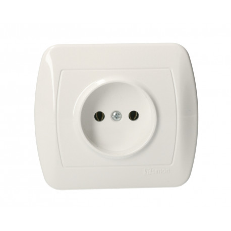 Akord gniazdo 1-krotne bez uziemienia AG1e/11 biały SIMON