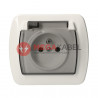 Akord 1gang socket outlet with grounding smoke key AGZ1Be/11 white SIMON