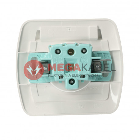 Akord Gniazdo 1-krotne z uziemieniem klawisz dymna AGZ1Be/11 biały SIMON