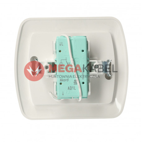 Akord łącznik dzwonek podświetlany AD1L/11 biały SIMON