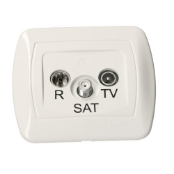 Akord Gniazdo Antenowe RTV-SAT końcowe AAS/11 biały SIMON