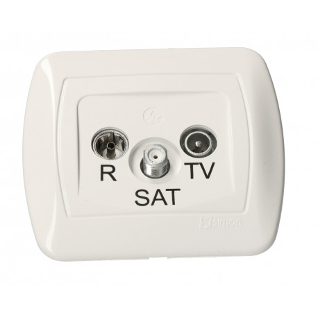 Akord Gniazdo Antenowe RTV-SAT końcowe AAS/11 biały SIMON