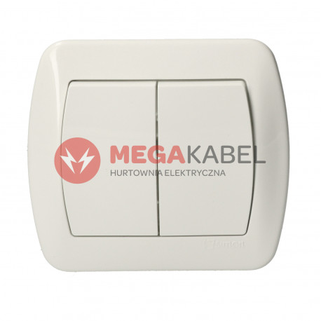 Akord Łącznik podwójny AW6/2/11 biały SIMON