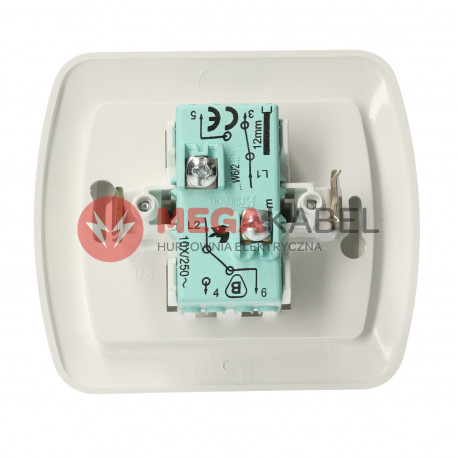 Akord Łącznik podwójny AW6/2/11 biały SIMON