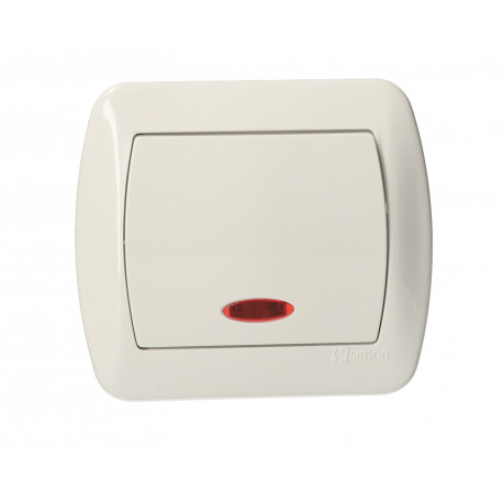 Akord Łącznik jednobiegunowy z podświetleniem AW1L/11 biały SIMON