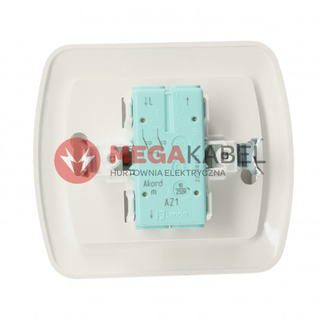 Akord Łącznik żaluzjowy 2-biegunowy AZ1/11 biały SIMON