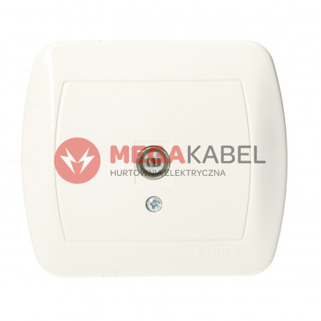 Akord Gniazdo Antenowe pojedyncze TV AAK1/11 biały SIMON