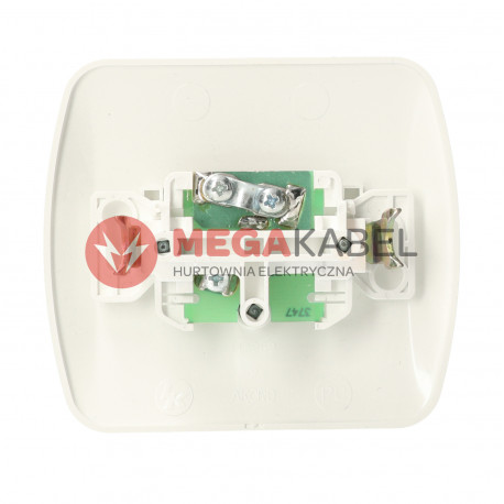 Akord Gniazdo Antenowe pojedyncze TV AAK1/11 biały SIMON