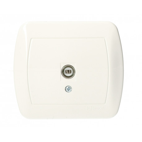 Akord Gniazdo Antenowe pojedyncze TV AAK1/11 biały SIMON