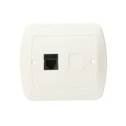 Akord Gniazdo Telefonioczne 1-krotne RJ12 AT1/11 biały SIMON