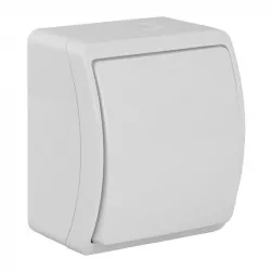 Koala łącznik jednobiegunowy natynkowy IP44 biały