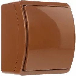 Koala łącznik jednobiegunowy natynkowy IP44 brązowy