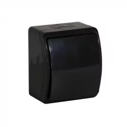 Koala łącznik jednobiegunowy natynkowy IP44 czarny