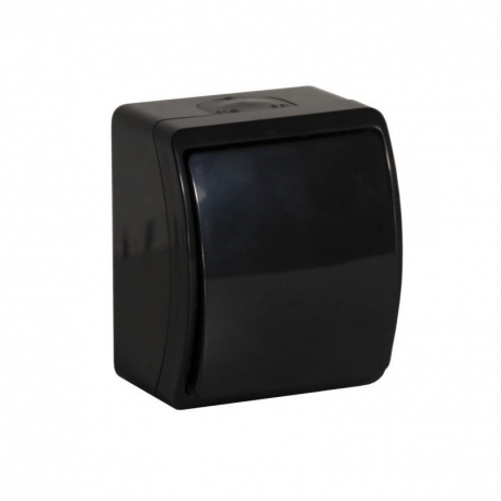 Koala łącznik jednobiegunowy natynkowy IP44 czarny