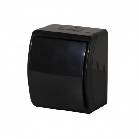 Koala łącznik jednobiegunowy natynkowy IP44 czarny