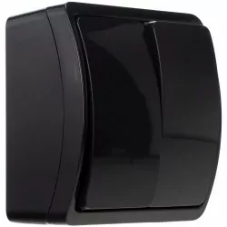 Koala łącznik świecznikowy natynkowy IP44 czarny 152-05