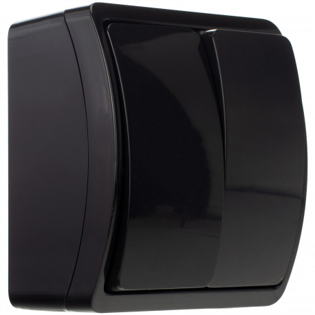 Koala łącznik świecznikowy natynkowy IP44 czarny 152-05