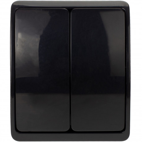 Koala łącznik świecznikowy natynkowy IP44 czarny 152-05