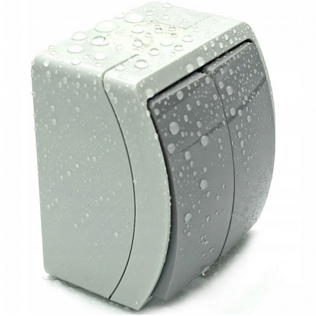 Koala łącznik świecznikowy natynkow IP44 popiel 152-08