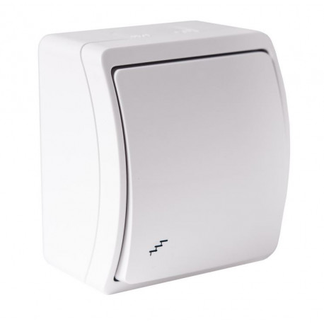 Koala łącznik schodowy natynkowy IP44 biały 153-01