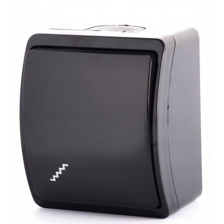 Koala łącznik schodowy natynkowy IP44 czarny 153-05