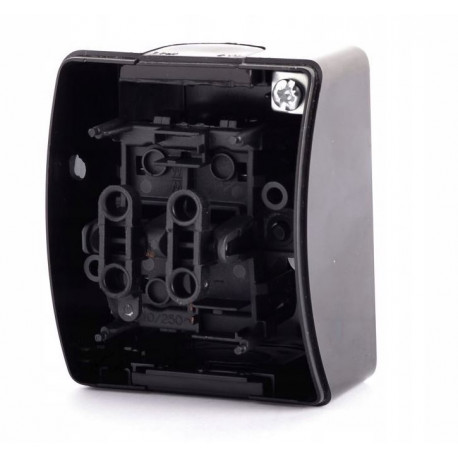 Koala łącznik schodowy natynkowy IP44 czarny 153-05