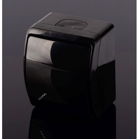 Koala łącznik schodowy natynkowy IP44 czarny 153-05