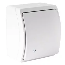 Koala łącznik krzyżowy natynkowy IP44 biały 154-01