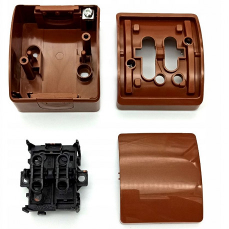 Koala łącznik krzyżowy natynkowy IP44 brązowy 154-02