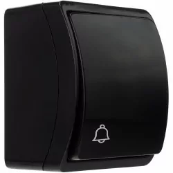 Koala łącznik dzwonek natynkowy IP44 czarny 155-05