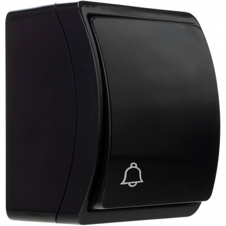 Koala łącznik dzwonek natynkowy IP44 czarny 155-05