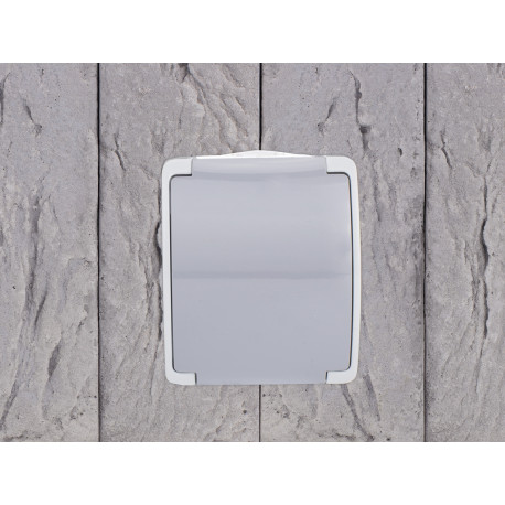 Koala gniazdo pojedyńcze 2P+Z natynkowe popiel z klapką 161-08