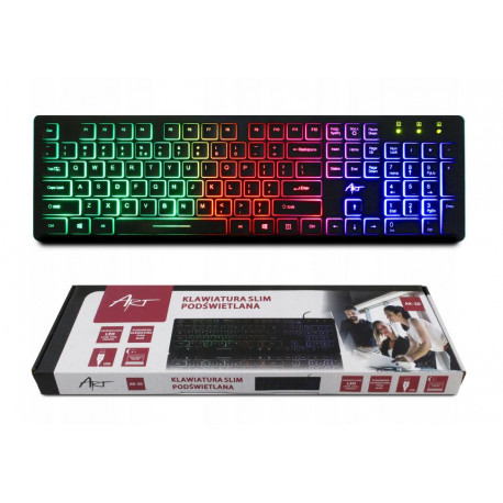 Klawiatura podświetlana AK-20 USB Slim ART