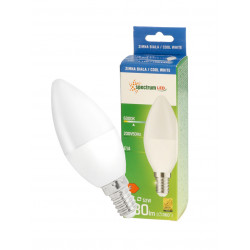 Żarówka LED E14 świecowa 8W 230V zimna CW Spectrum