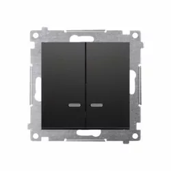 Simon54 Łącznik świecznikowy podświetlany DW5BL.01/49 czarny