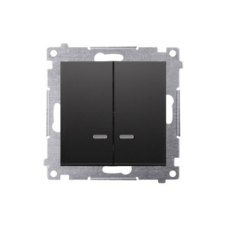 Simon54 Łącznik świecznikowy podświetlany DW5BL.01/49 czarny