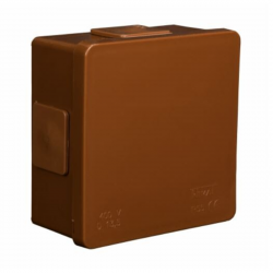 Puszka n/t 86x86x40 IP55 klik.gum. brązowa 001-02