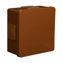 Puszka n/t 86x86x40 IP55 klik.gum. brązowa 001-02