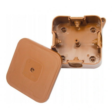 Puszka brązowa natynkowa 027-02 85x85x35 IP44 ViPlast