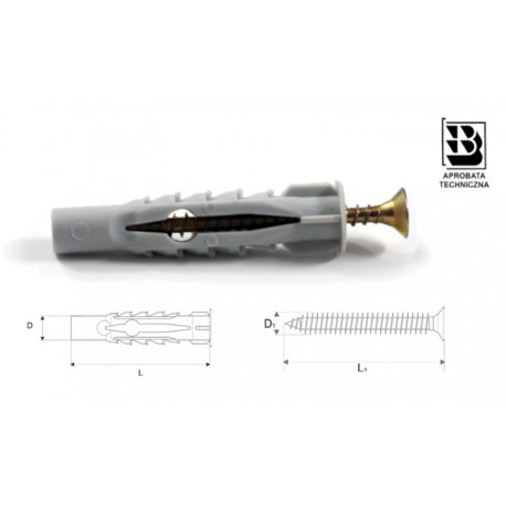 Kołek rozporowy uniwersalny KU-6x45