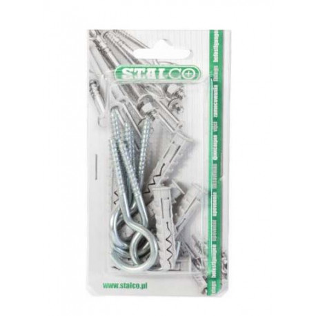 Kołek rozporowy z hakiem sufitowym BKHS-6 12 sztuk Stalco