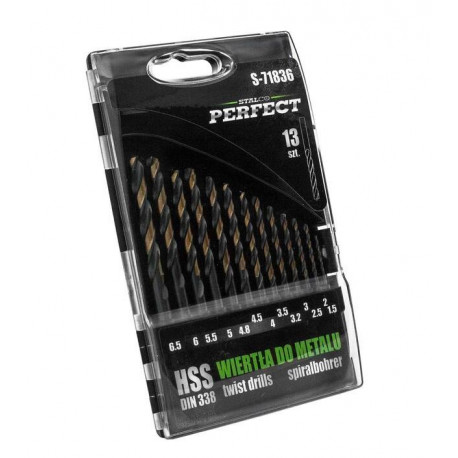 Wiertła do metalu HSS (kpl.13szt.) S-71836 Stalco