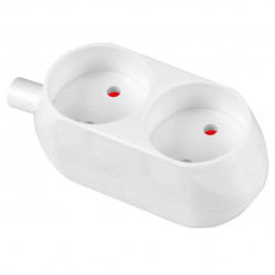 Gniazdo przenośne 2x2P bez uziemienia GN-260 BIAŁY Plastrol