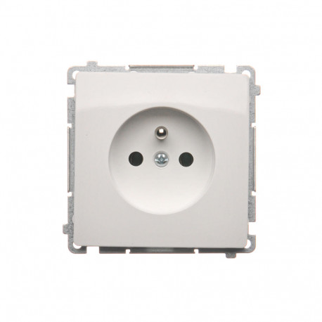 Basic gniazdo 1-krotne z uziemieniem BMGZ1.01/11 biały SIMON